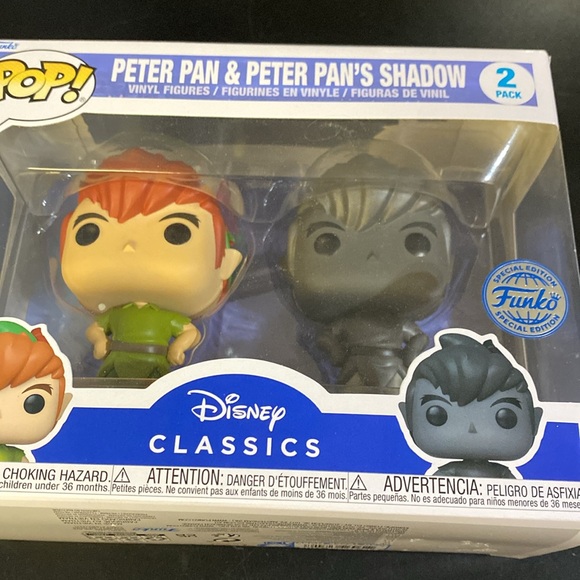 🍀3/$40🍀 Funko Pop! Peter Pan & Peter Pan's Shadow Disney - Picture 3 of 7